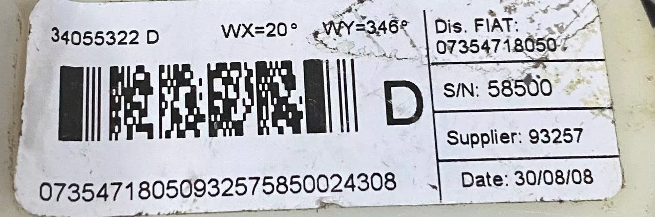 CINTURA DI SICUREZZA POSTERIORE DESTRA LANCIA DELTA 2009 - 735471805 - immagine 7