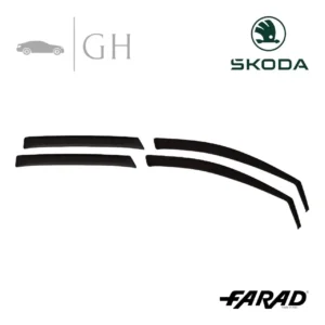 FARAD - SET 4 DEFLETTORI ARIA ANTIVENTO /ANTIPIOGGIA FUME' SKODA OCTAVIA SW 2022 - 1-16.099