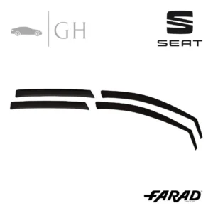 FARAD - SET 4 DEFLETTORI ARIA ANTIVENTO / ANTIPIOGGIA FUME' SEAT IBIZA (V) 2019 - 1-16.026