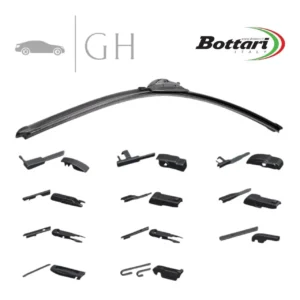BOTTARI - SPAZZOLA TERGICRISTALLO IN GOMMA ANT. UNIVERSALE 38 CM / 15" (MULTIATTACCO)