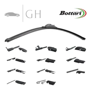 BOTTARI - SPAZZOLA TERGICRISTALLO IN GOMMA ANT. UNIVERSALE 65 CM / 26" (MULTIATTACCO)