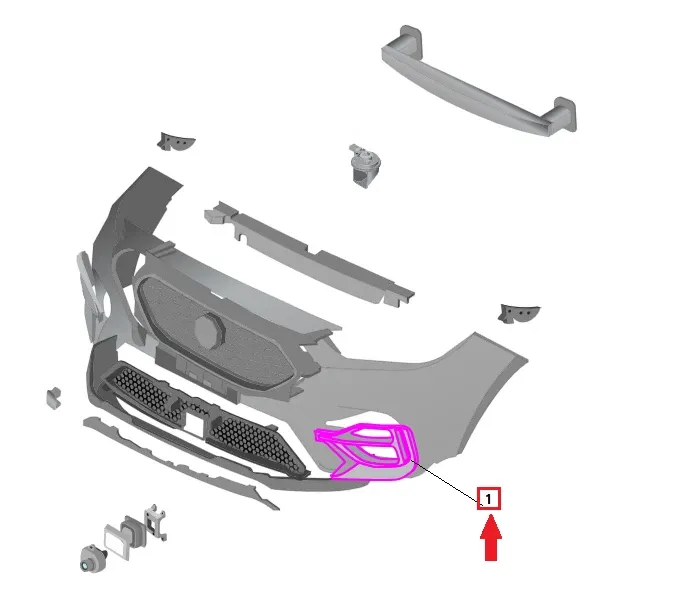 GRIGLIA / CORNICE / MASCHERINA FENDINEBBIA SX PARAURTI ANT. MG ZS II - 10665696 - immagine 2