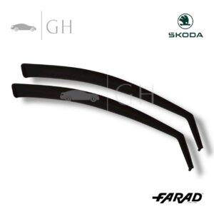 FARAD - SET 2 DEFLETTORI ARIA ANTIVENTO / ANTIPIOGGIA FUME' SKODA OCTAVIA 2022 - 1-12.782