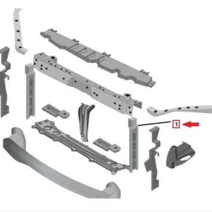 ORIGINALE - STAFFA OSSATURA CALANDRA / RIVESTIMENTO LATO SX FRONTALE ANT. DR 6.0 - 3200100101