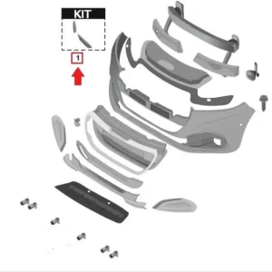 STAFFA / GUIDA / SUPPORTO LATO DX PARAURTI ANT. PEUGEOT 208 (I)