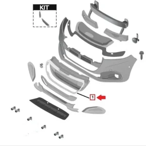 CORNICE C/PRIMED GRIGLIA RADIATORE PARAURTI ANT. PEUGEOT 208 (I) RESTYLING